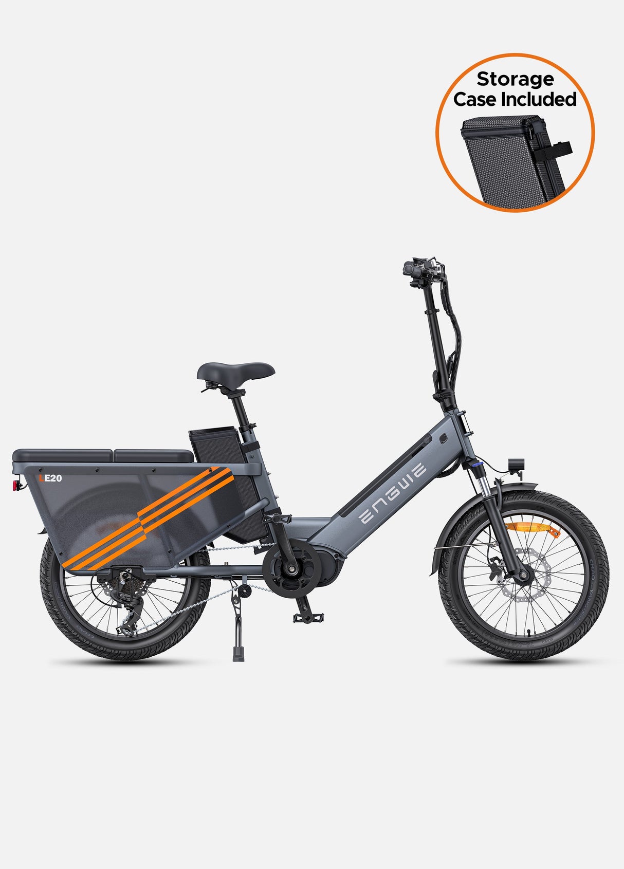 Engwe LE20 Mid Drive Torque Sensor Step Thru Cargo Bike SKU LE20192GY