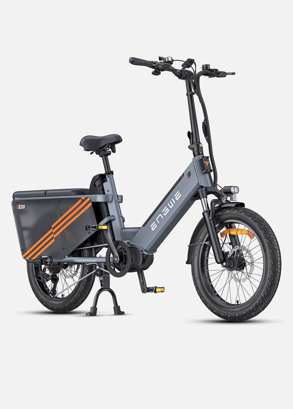 Engwe LE20 Mid Drive Torque Sensor Step Thru Cargo Bike SKU LE20192GY