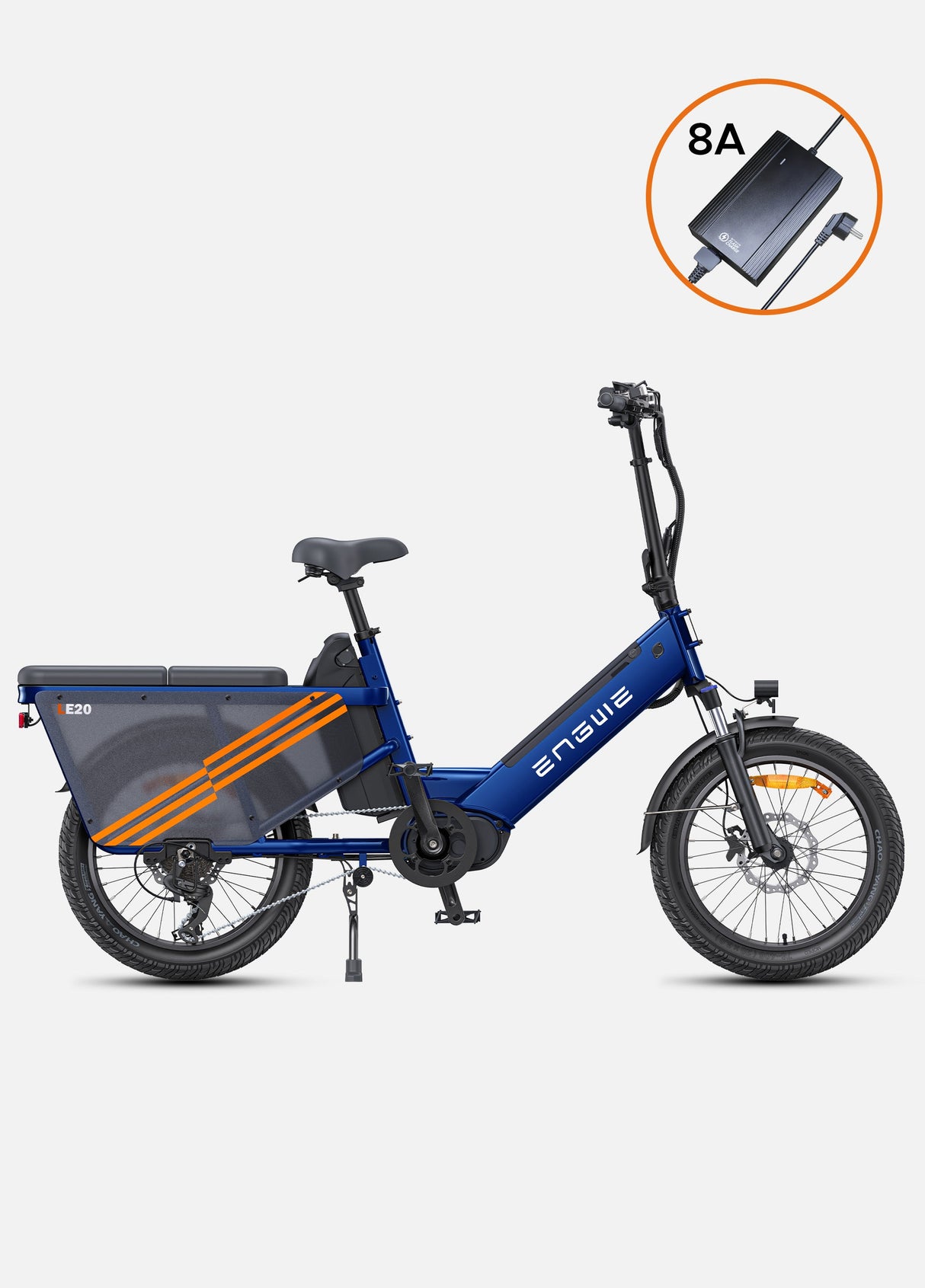 Engwe LE20 Mid Drive Torque Sensor Step Thru Cargo Bike SKU LE20192GY