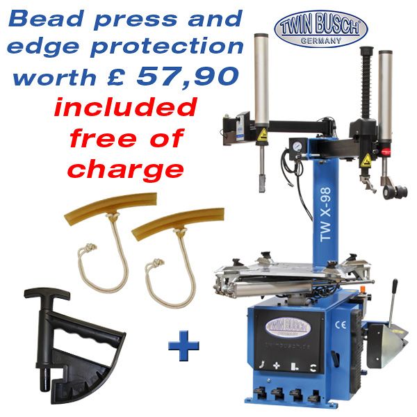 Twin Busch Tyre Changer Run Flat with Twin Assist Arms TWX-98 view 2
