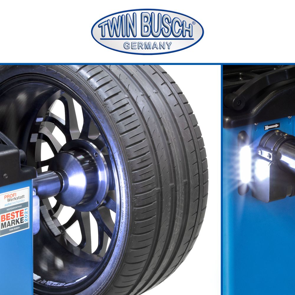 Twin Busch Automatic Wheel Balancer Pneumatic Clamping TWF-96 view 2