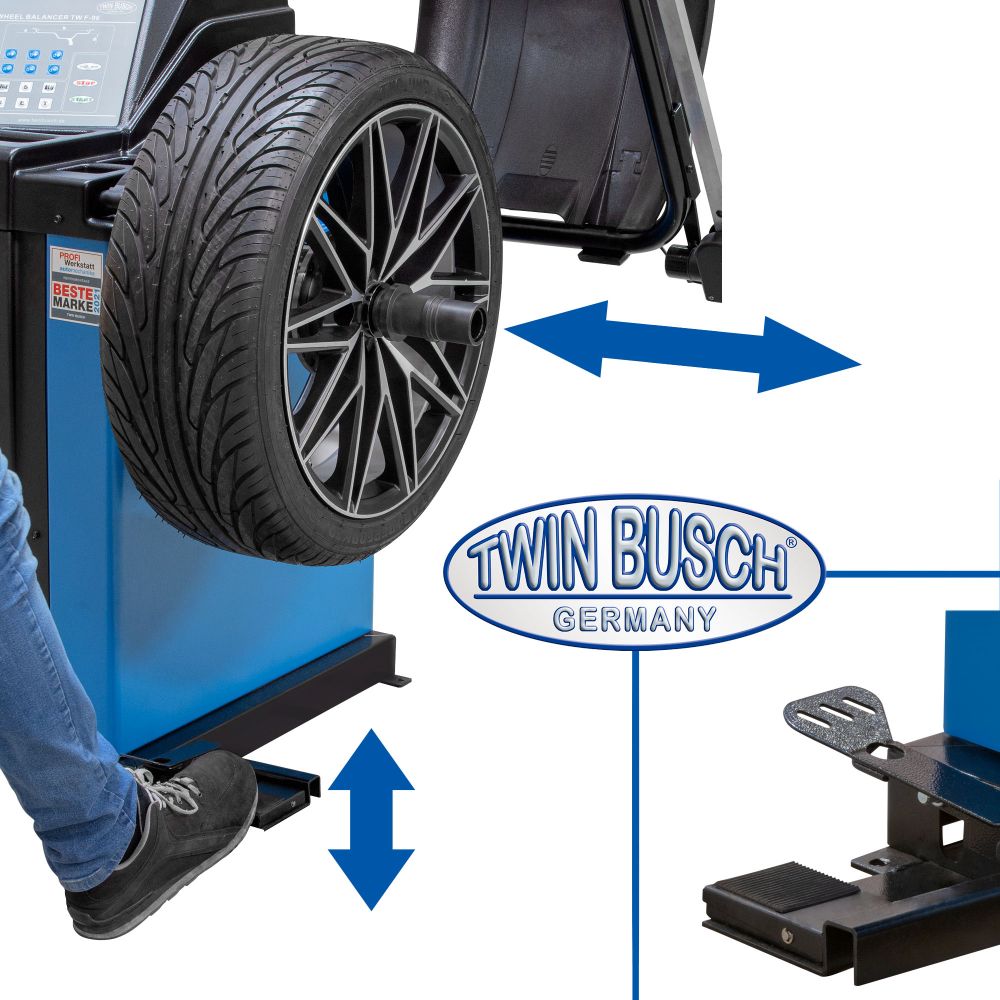 Twin Busch Automatic Wheel Balancer Pneumatic Clamping TWF-96 view 6