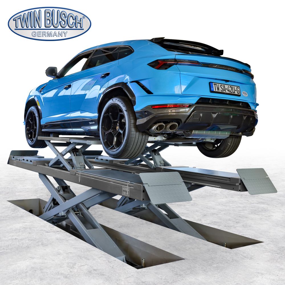 Twin Busch Alignment Scissor Lift 4.2t Flush Mounted TWSA-42U-400-G