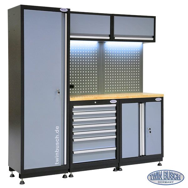 Twin Busch Workshop Cabinet System 15 Piece TWWS15