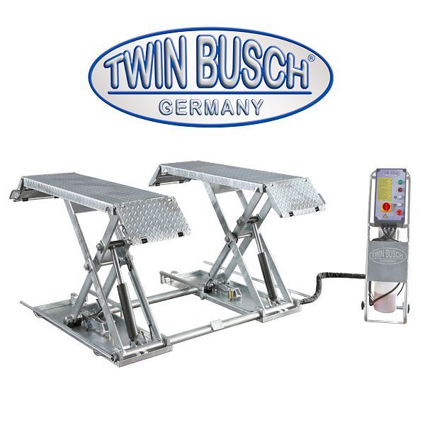 Twin Busch Low Rise Scissor Lift 3.0t Galvanised TWS3-10E-400-FZ view 2