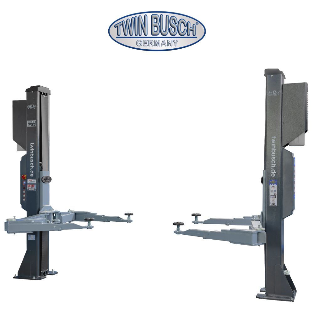 Twin Busch Clear Floor 2 Post Lift 5.0t Heavy Line Double Joint Arms TW250W-400-G view 6