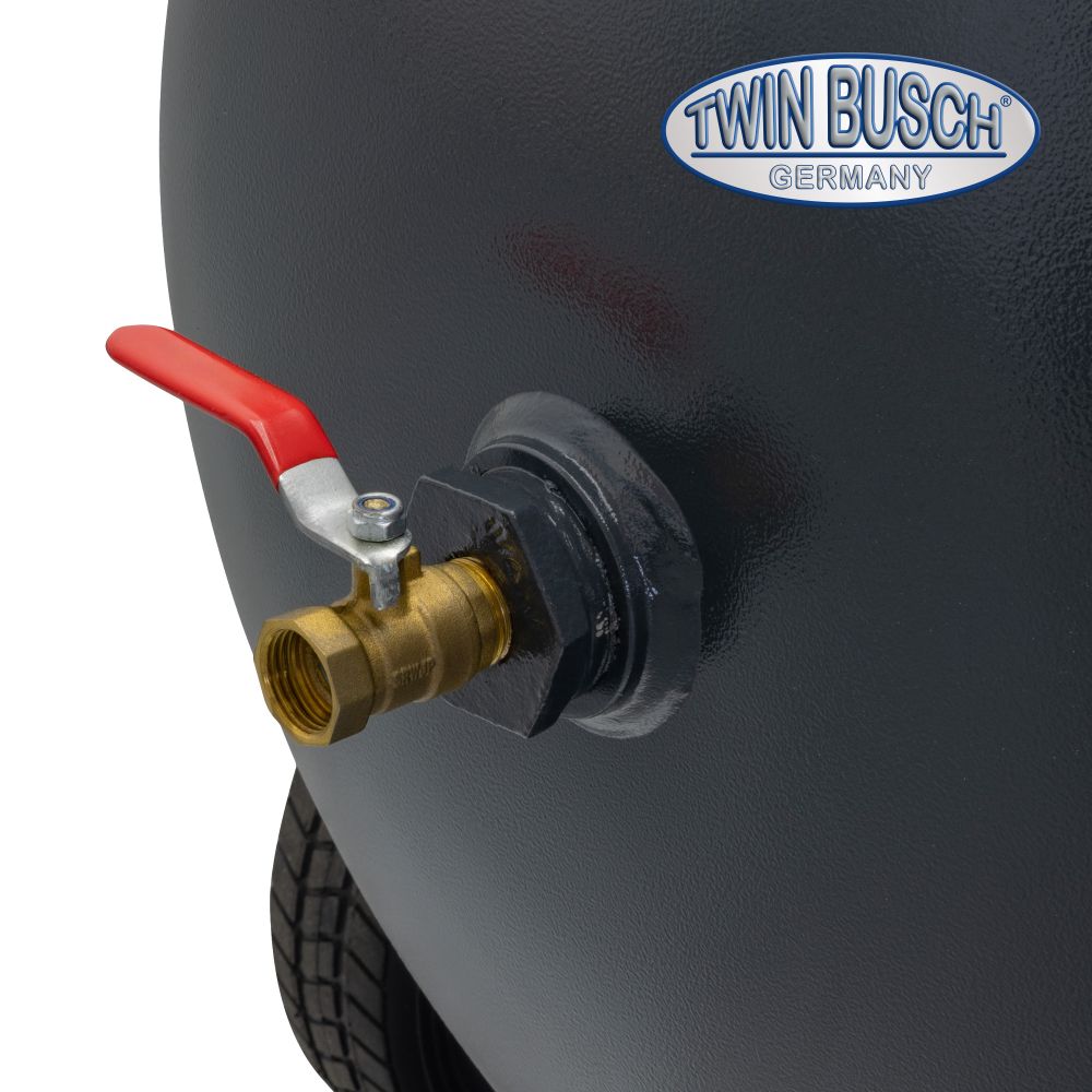 Twin Busch Air Compressor 200 Litre 230V TWKL-200-10/2 view 2
