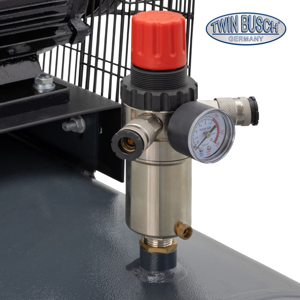 Twin Busch Air Compressor 250 Litre 3 Cylinder 400V TWKL-250-10/3 view 2