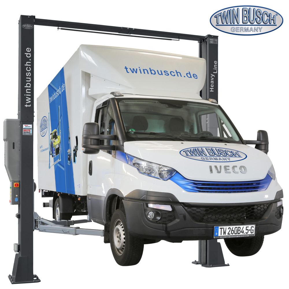 Twin Busch Clear Floor 2 Post Lift 6.0t Heavy Line TW260B4.5-G