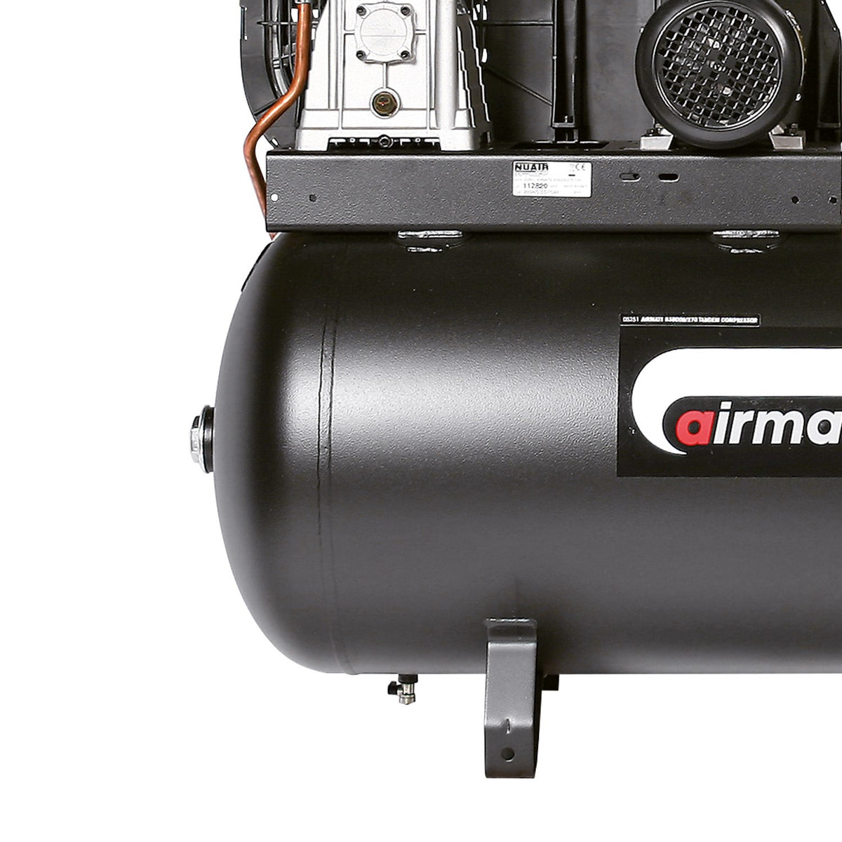 SIP B3800/270 270ltr Tandem Belt Drive Compressor view 5