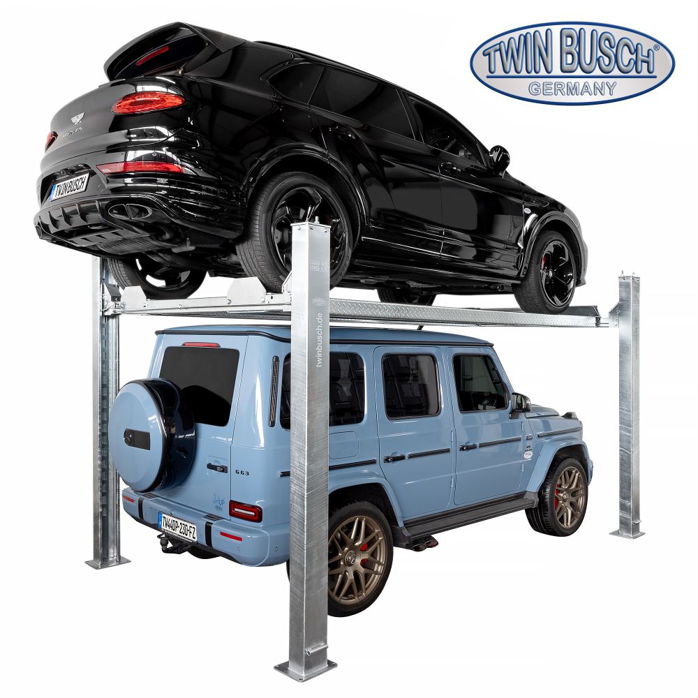 Twin Busch 4 Post Parking Lift 4.0t Galvanised Outdoor TW440P-230-FZ view 5