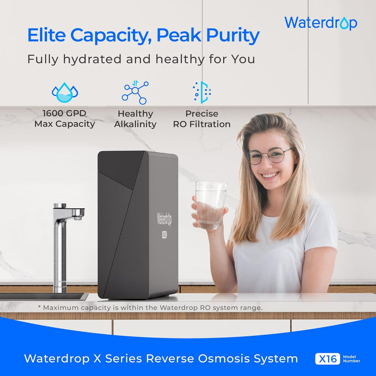 Waterdrop X16 Undersink Reverse Osmosis System SKU WD-X16