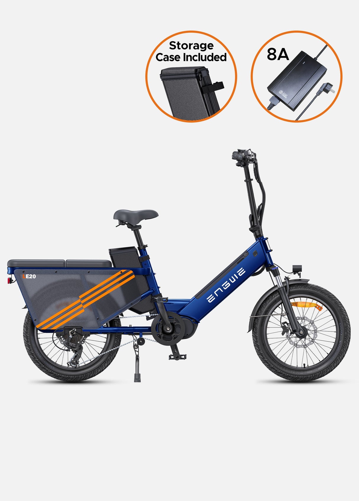 Engwe LE20 Mid Drive Torque Sensor Step Thru Cargo Bike SKU LE20192GY