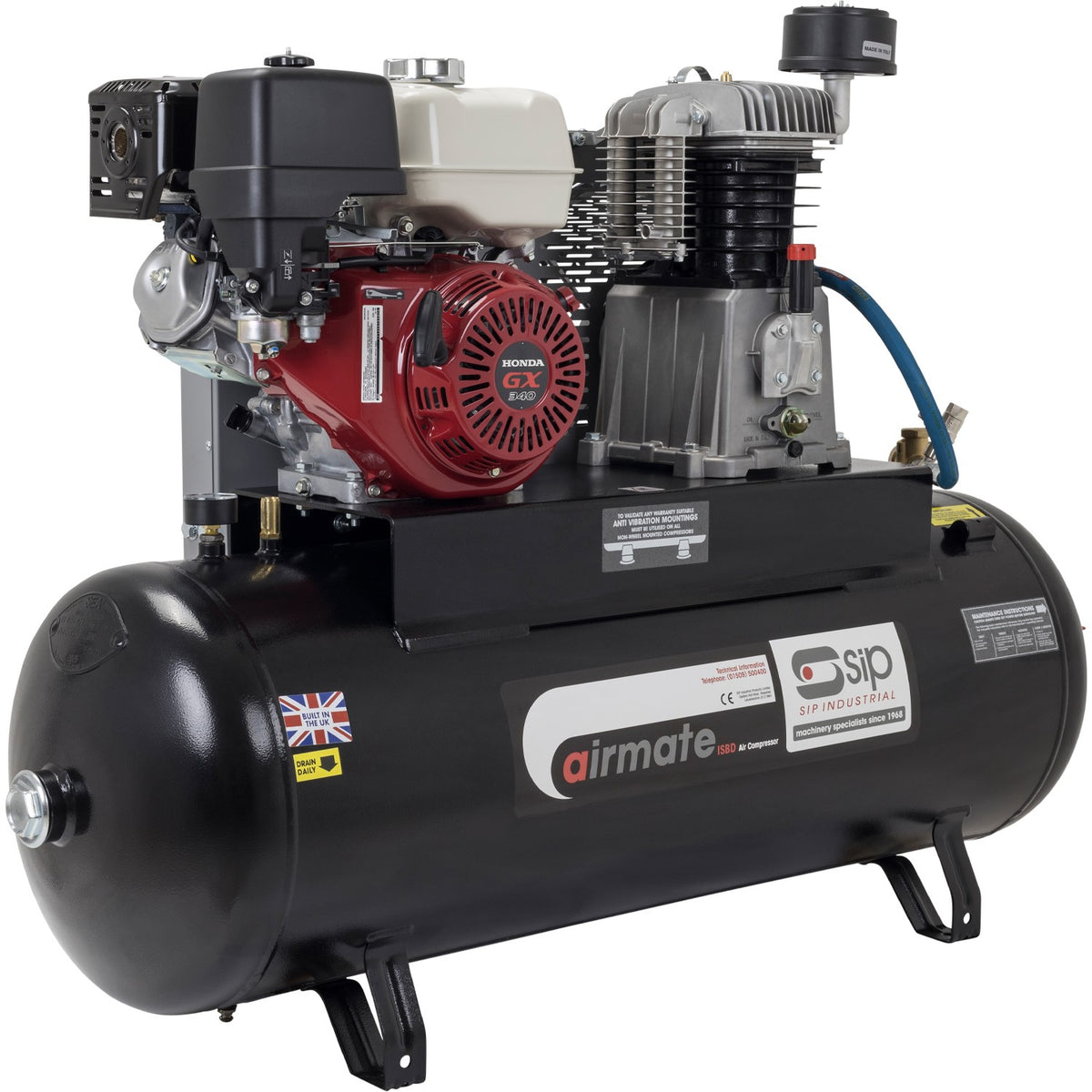 SIP ISHP11/200 Industrial Petrol Compressor view 3