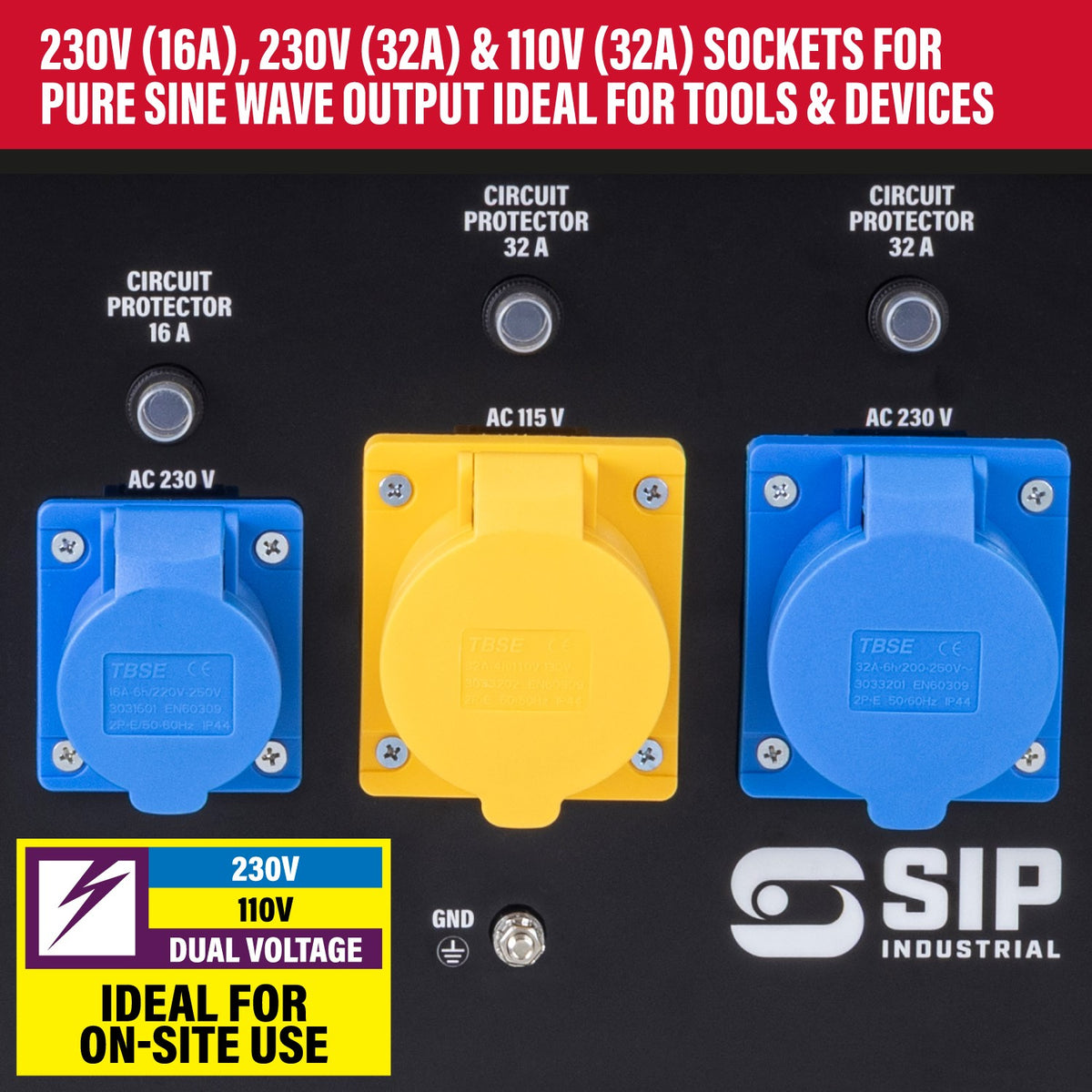 SIP MEDUSA® ISG8800 8.8kW Dual Voltage Digital Inverter Generator view 2