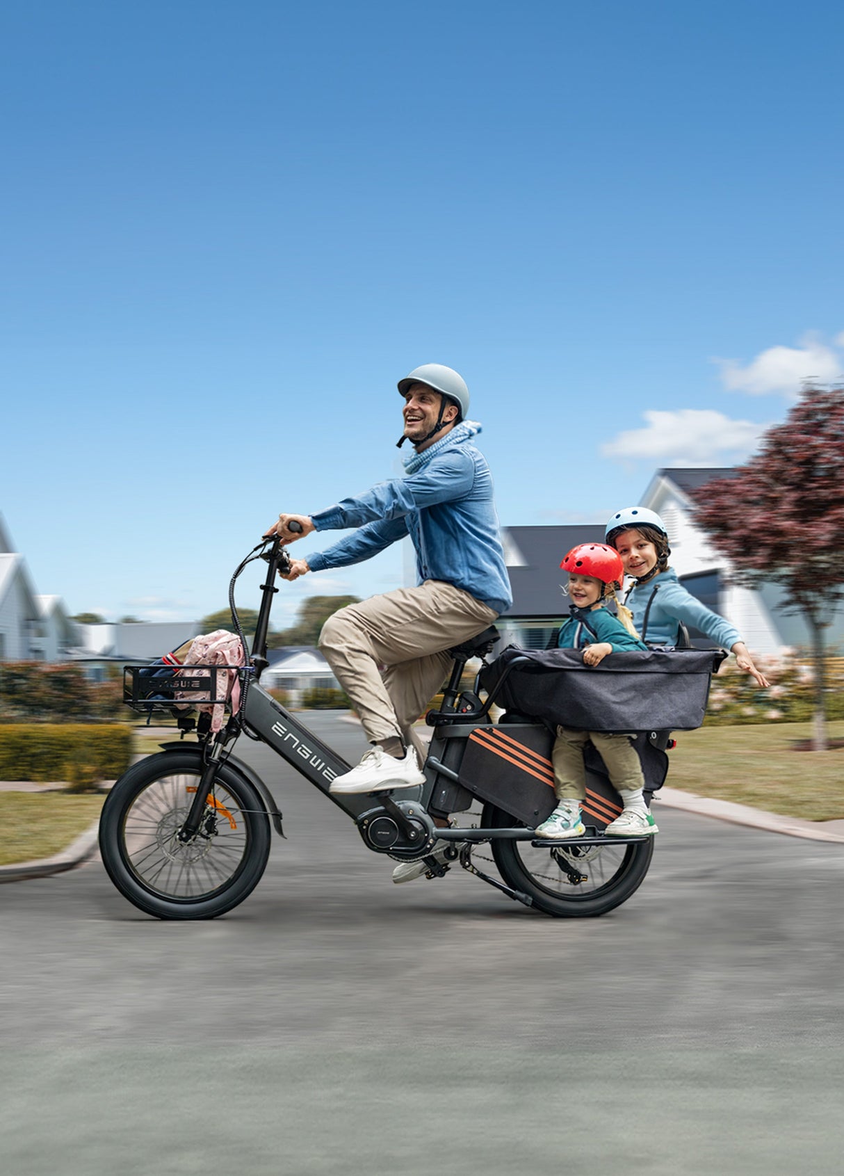 Engwe LE20 Mid Drive Torque Sensor Step Thru Cargo Bike SKU LE20192GY