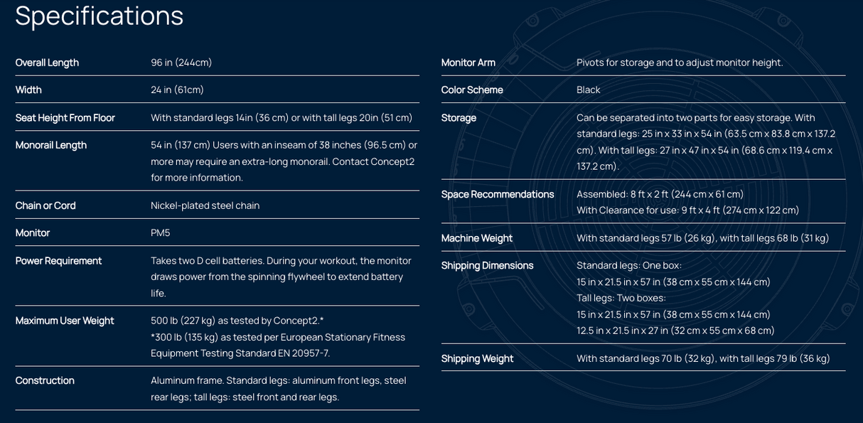Concept2 RowErg Indoor Rower w/ PM5 Monitor SKU 2712