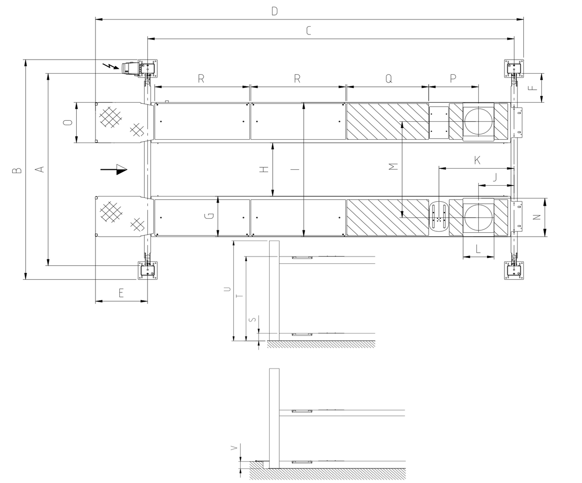 Stenhoj Major 4030 4 Post ATL MOT Lift 4030-54ATL