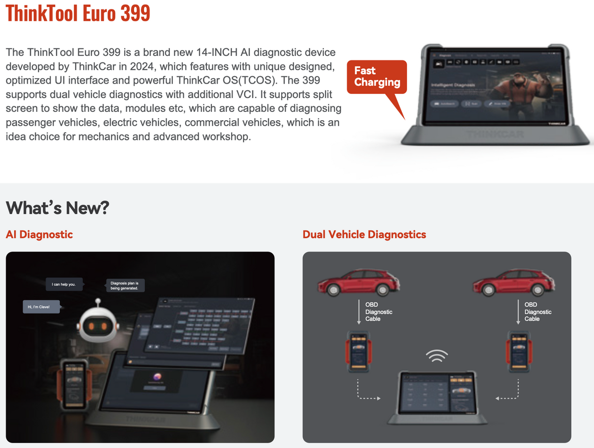 Thinkcar THINKTOOL Euro 399