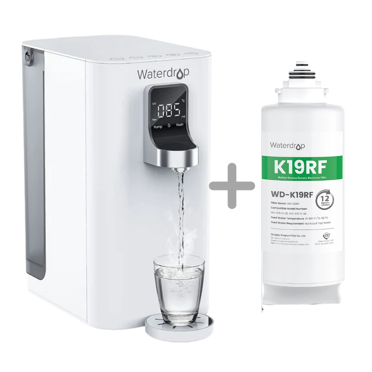 Waterdrop Instant Hot Water Reverse Osmosis System SKU WD-K19-H