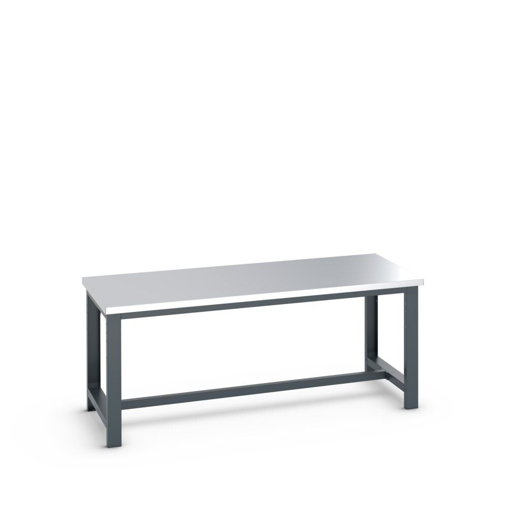 Bott Cubio Framework Bench (Stainless Steel), 2000x900x840mm, anthracite grey
