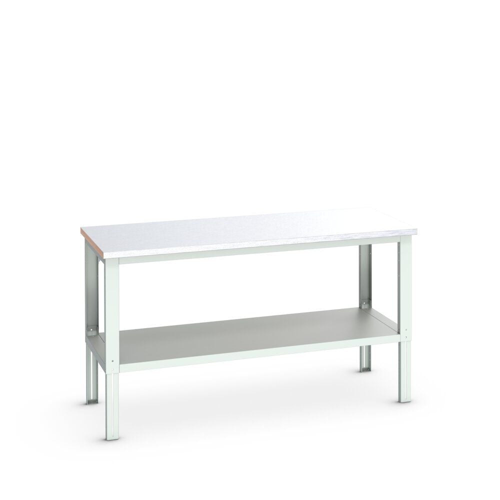 Bott Cubio Framework Bench (Steel Clad) with Full Depth Shelf, 2000x900x740-1140mm, light grey