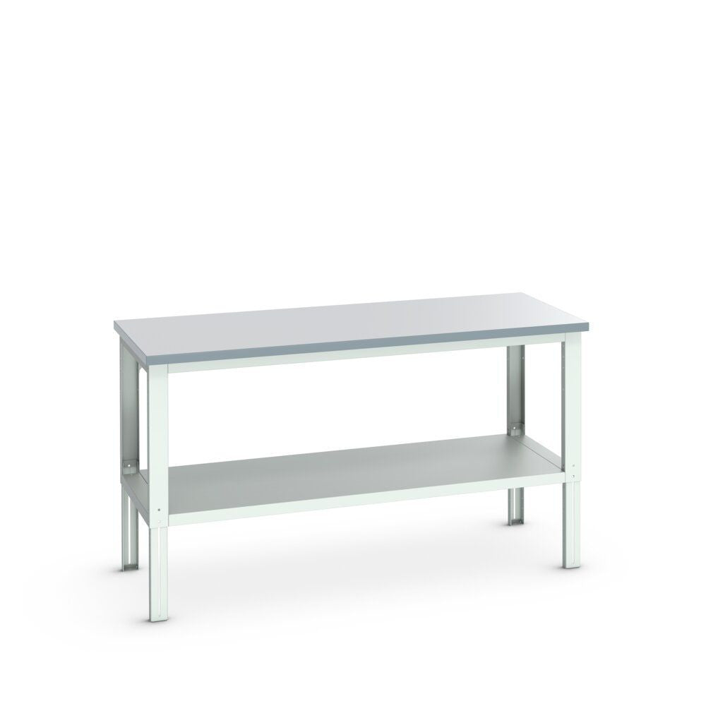 Bott Cubio Framework Bench (ESD Laminate) Adjustable Height with Full Depth Base Shelf, 2000x900x740-1140mm, light grey