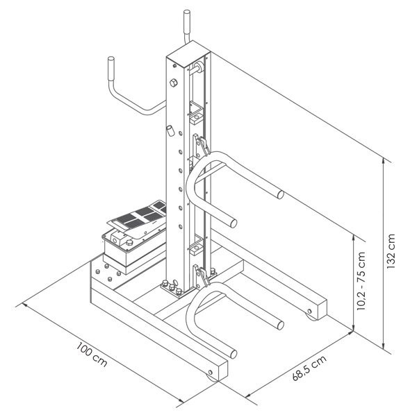 Dama HDM1.36L Mobile Single Wheel Side Lift - Image 2