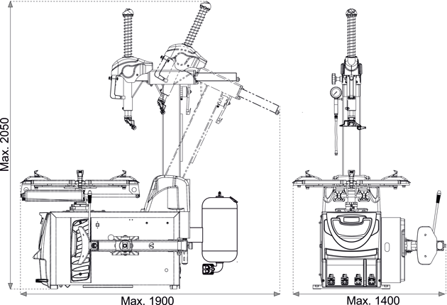 Dama HDM189HPD Automatic Tyre Changer - Image 3