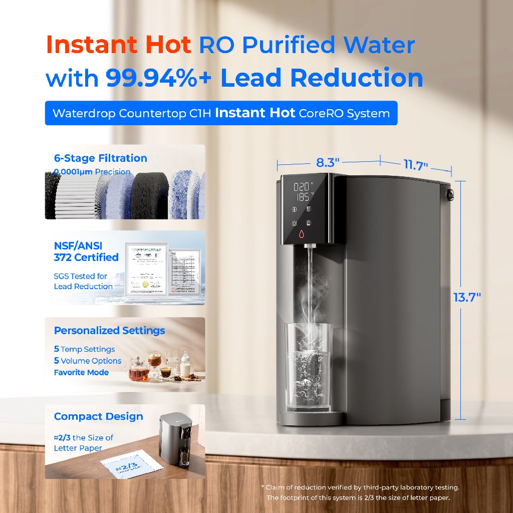 Waterdrop Instant Hot Water Reverse Osmosis System SKU WD-C1H