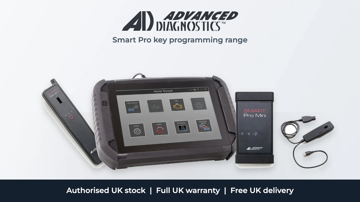 Advanced Diagnostics Smart Pro key programmer, Smart Pro Mini, Smart Aerial+ and ADC260 Smart Programmer, authorised UK stock with full UK warranty and free UK delivery