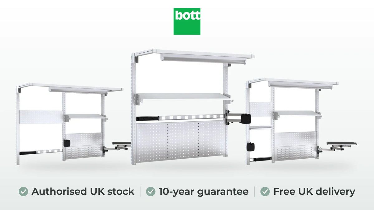bott cubio bench rear frame kit, verso bench rear frame kit and cubio bench rear frame kit. Authorised UK stock, 10-year guarantee, free UK delivery