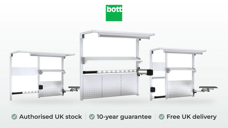 bott cubio bench rear frame kit, verso bench rear frame kit and cubio bench rear frame kit. Authorised UK stock, 10-year guarantee, free UK delivery