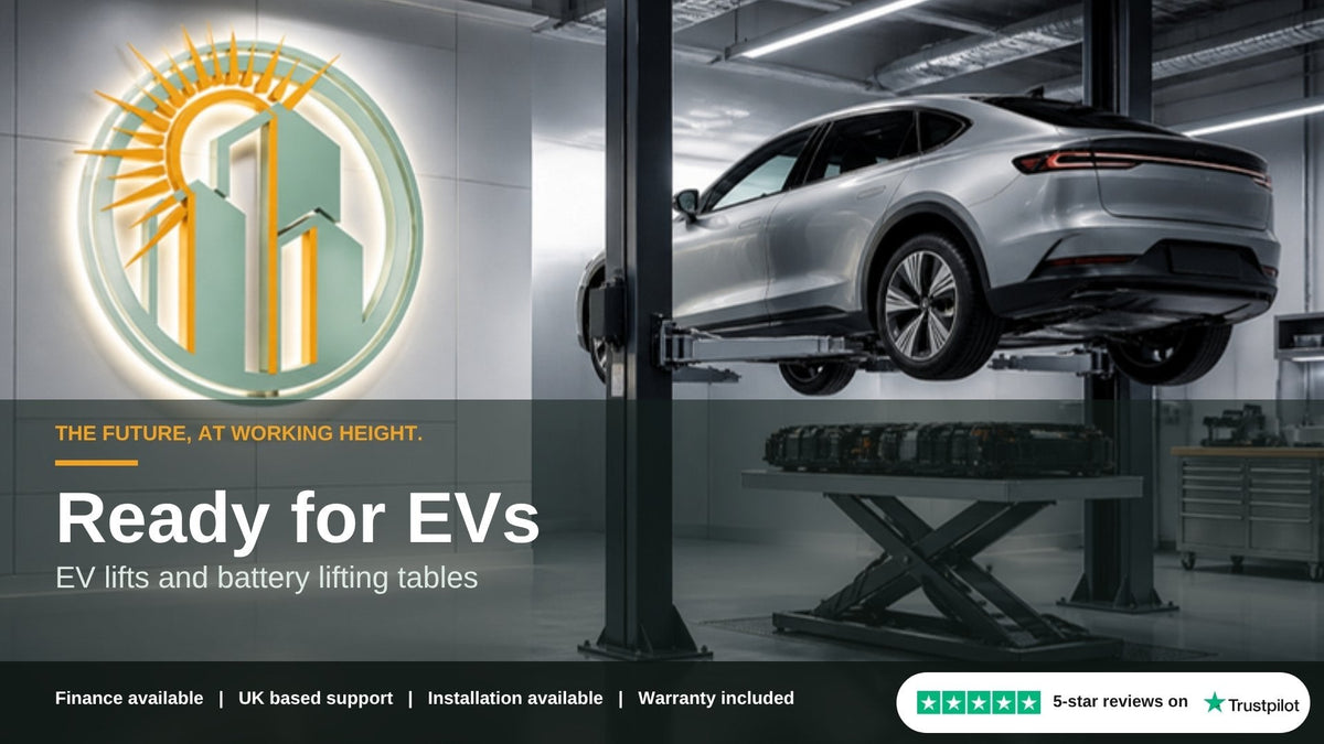EV workshop lifts and lifting tables banner