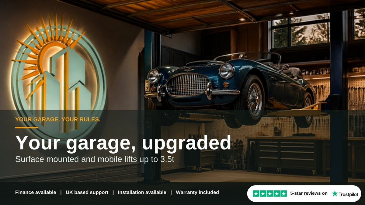 Home garage car lifts banner