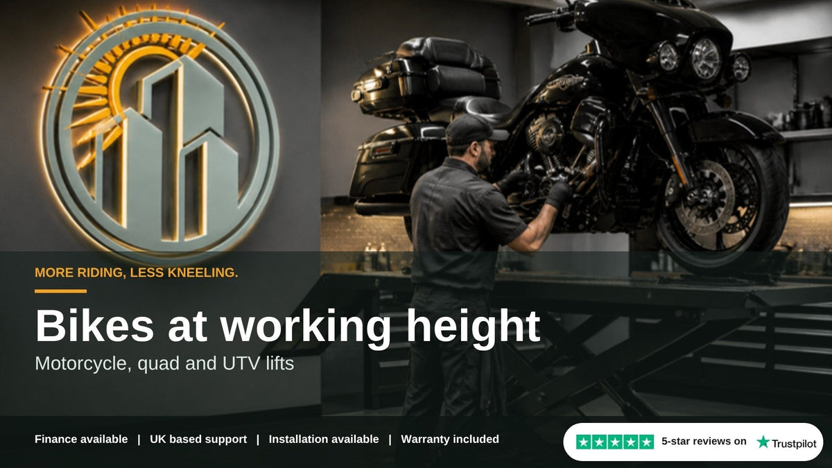 Motorcycle, quad and UTV lifts banner