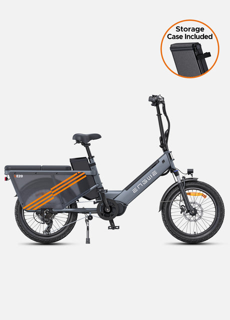 Engwe LE20 Mid-drive Torque Sensor Step-Thru Cargo Bike SKU LE20192GY