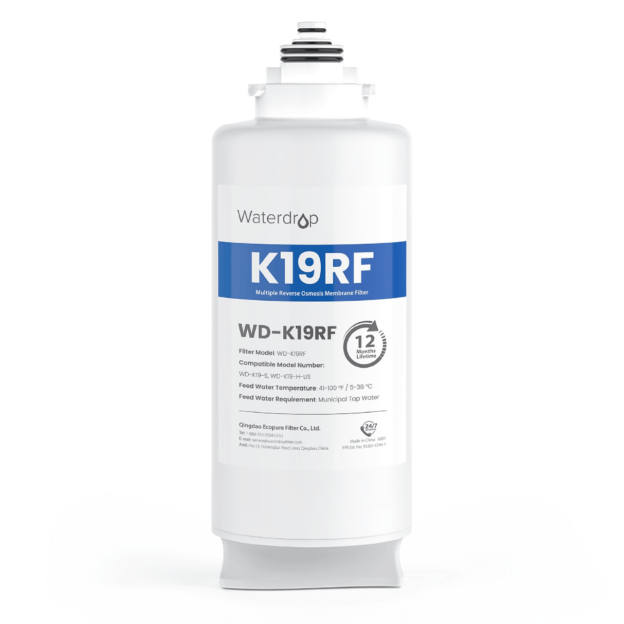 Waterdrop K19-S & K19-H Reverse Osmosis System SKU WD-2K19RF