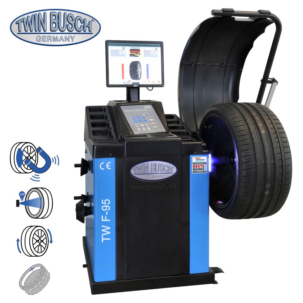 Twin Busch Automatic Wheel Balancer TFT Screen Laser TWF-95