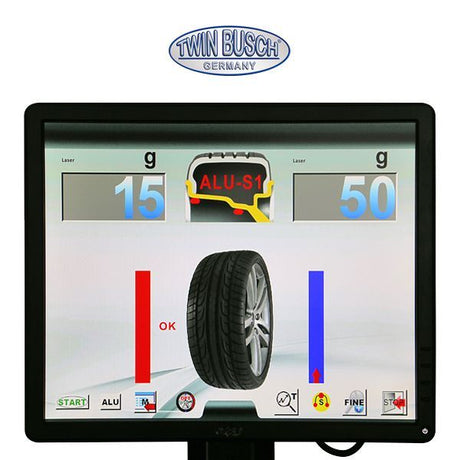 Twin Busch Automatic Wheel Balancer TFT Screen Laser TWF-95 view 2