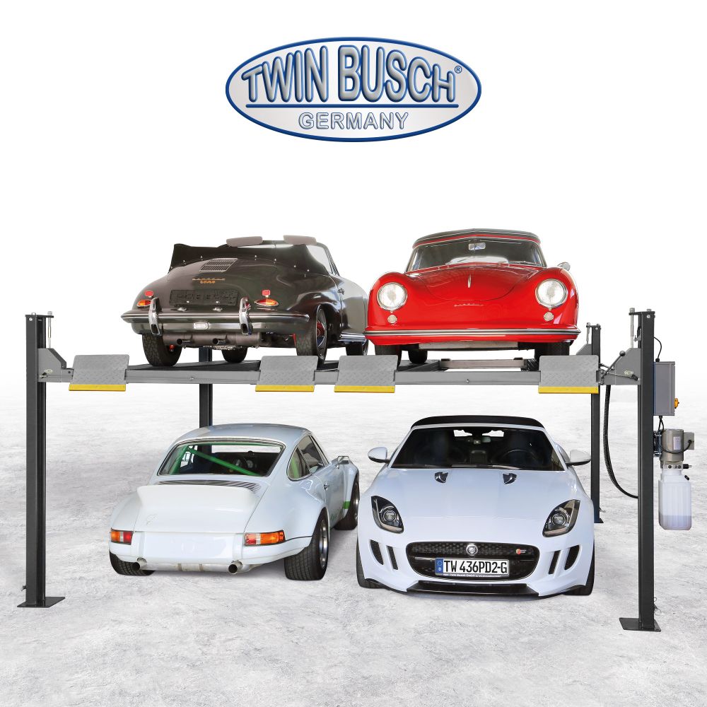 Twin Busch 4 Post Double Parking Lift 3.6t TW436PD2-230-G