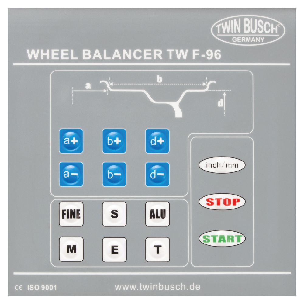 Twin Busch Automatic Wheel Balancer Pneumatic Clamping TWF-96 view 4