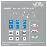 Twin Busch Automatic Wheel Balancer Pneumatic Clamping TWF-96 view 4