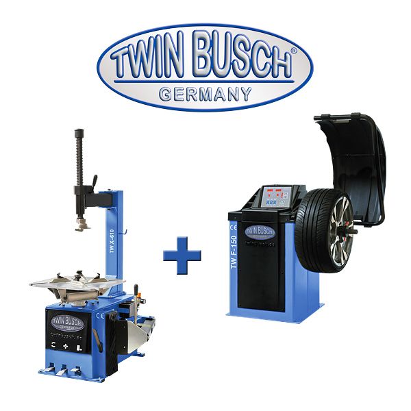 Twin Busch Tyre Changer and Wheel Balancer Package TWX-610 and TWF-150