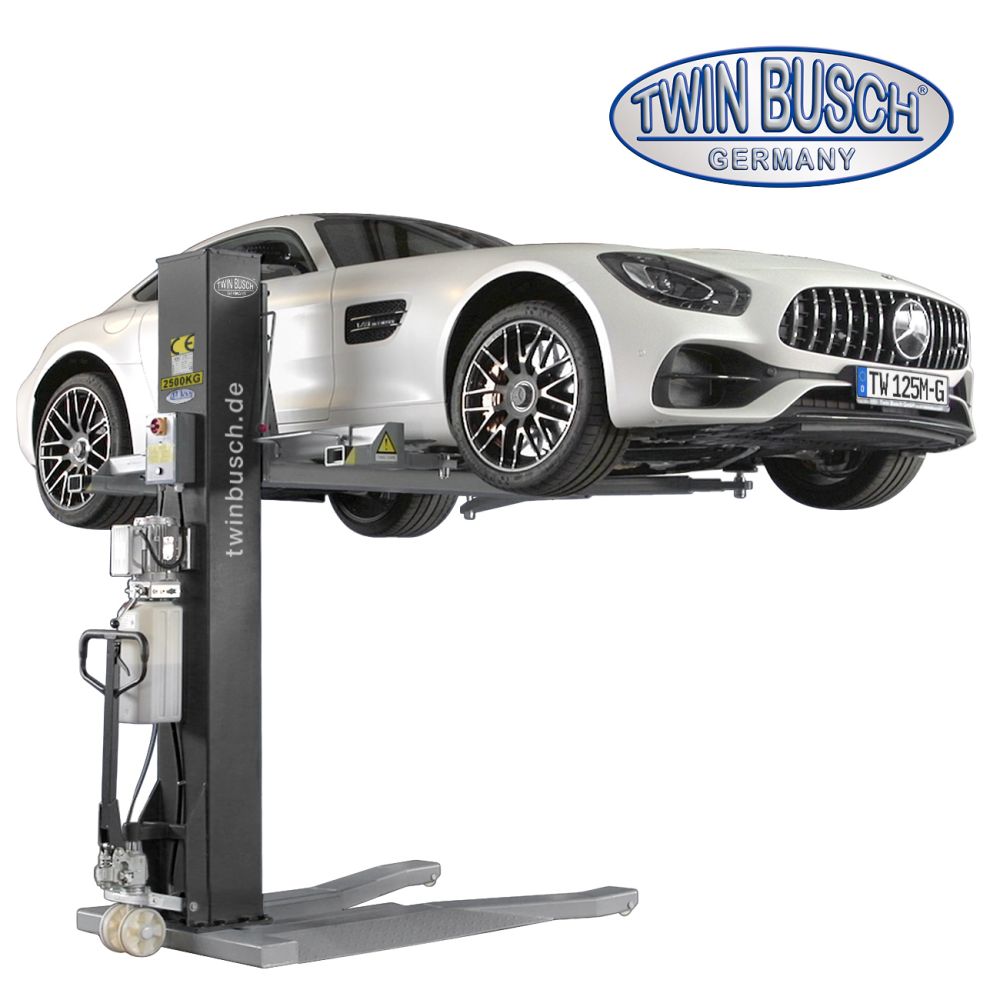 Twin Busch Mobile 1 Post Lift 2.5t Portable TW125M-230-G view 2