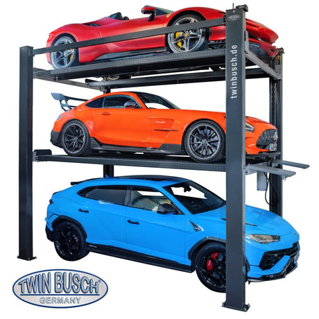 Twin Busch Triplex 3 Car Parking Lift TW445P-H3-400-G