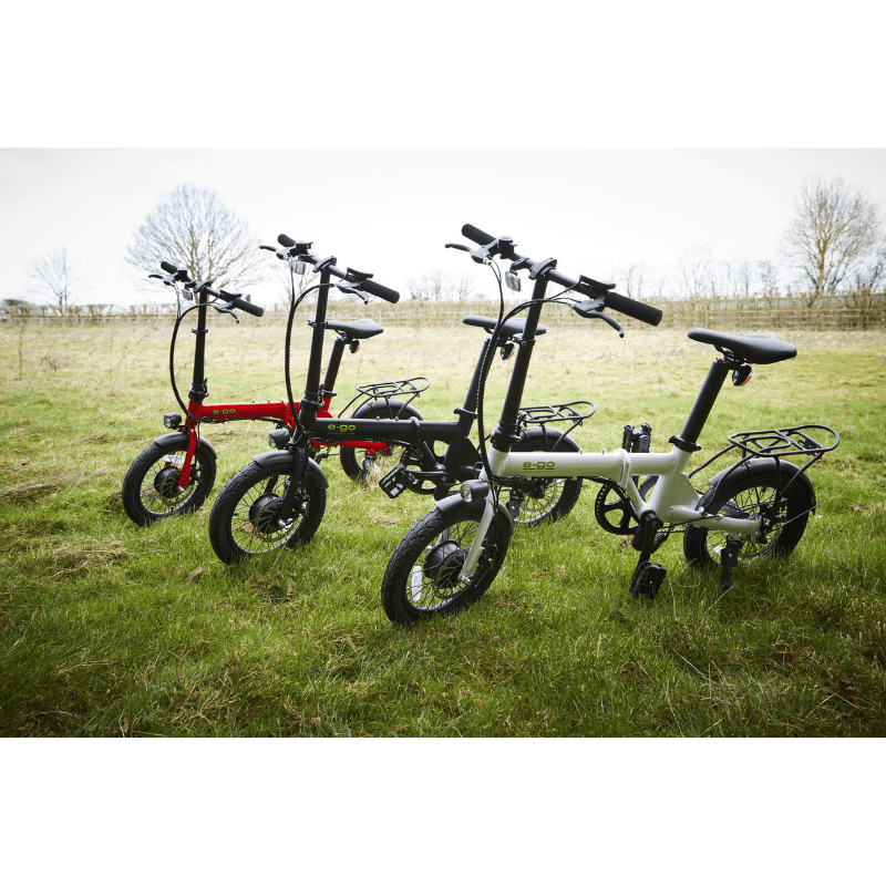 E-Go Max+ Electric Folding Bike w/Rear Racks Bundle 250W SKU EGO-3