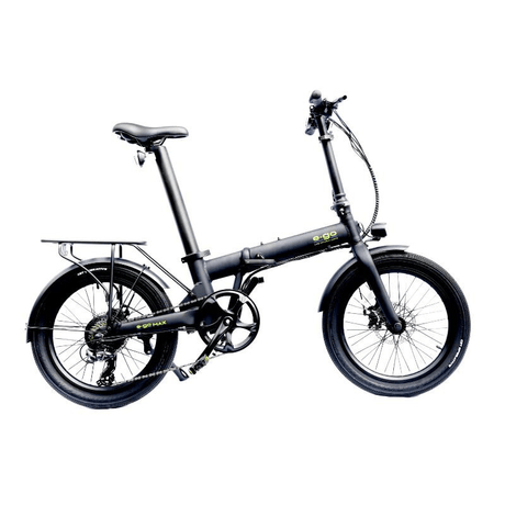 E-Go Max Electric Folding Bike w/Rear Racks Bundle 250W SKU EGO-7