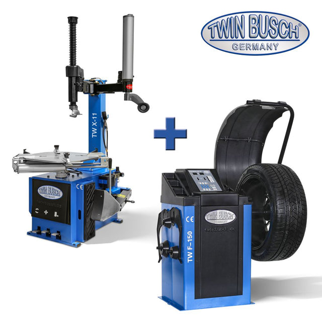 Twin Busch Tyre Changer and Wheel Balancer Package TWX-11 and TWF-150