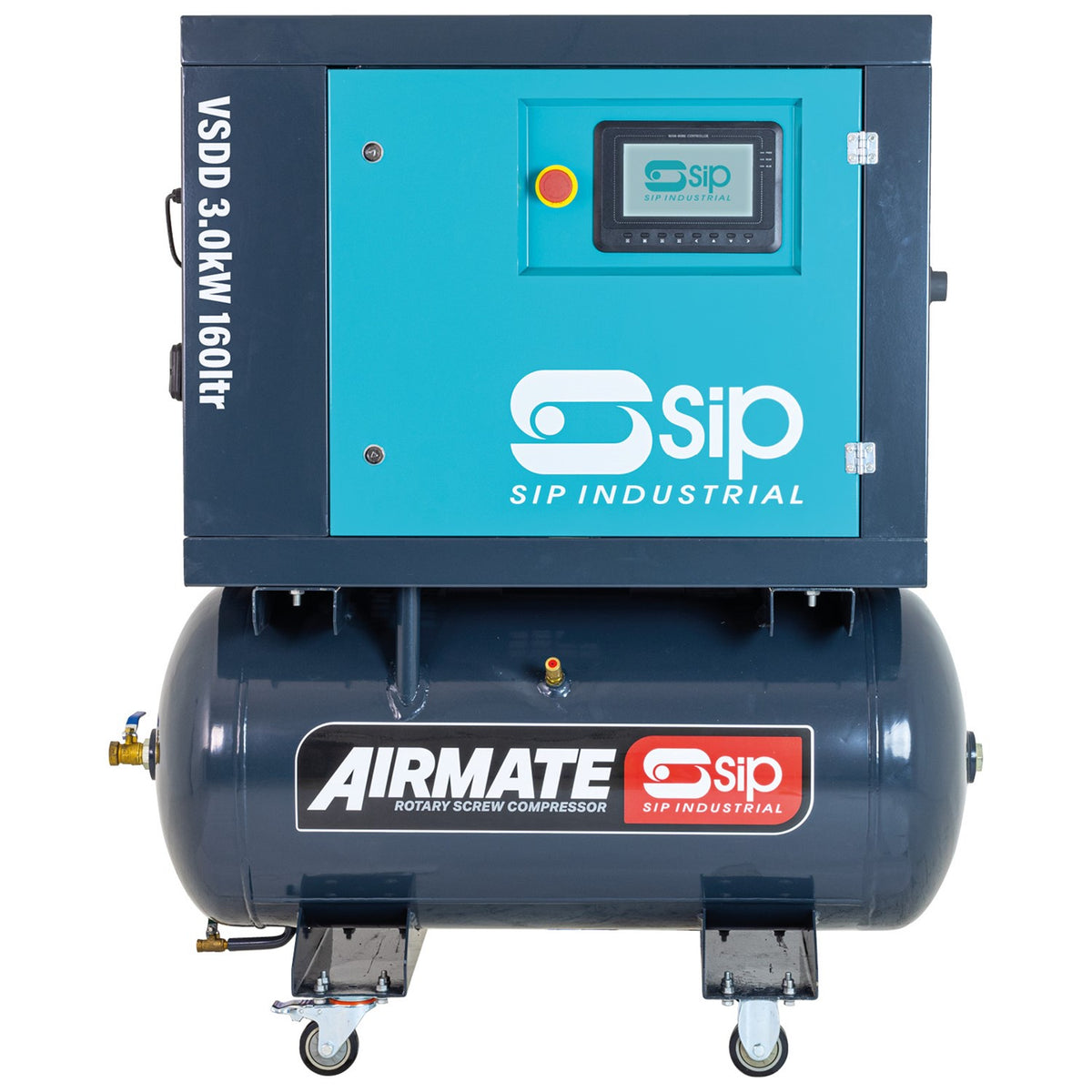 SIP VSDD 3kW 8bar 160ltr 230v Rotary Screw Compressor view 2